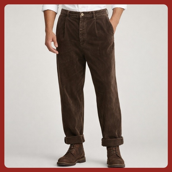 Polo Ralph Lauren Other - Vintage VTG Polo Ralph Lauren Andrew Corduroy Pleated Pants Mens 35x30